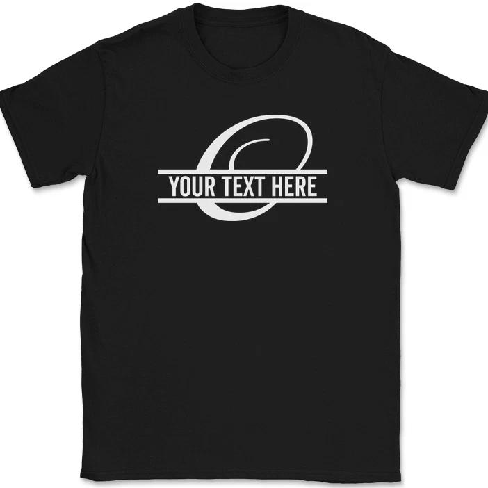Letter O Monogram Your Text Here Custom T-Shirt Personalize Family Tee
