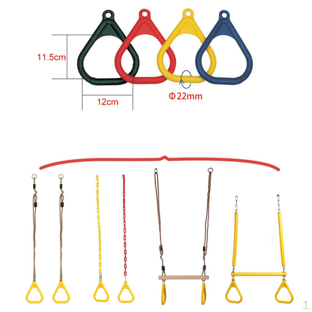 6 Playground Heavy-Duty Swing Coated Rings