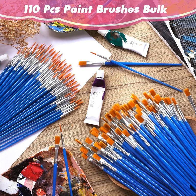 C-Convenient-50Pcs Paint Brushes Bulk Small,Paint Brushes For Kids Fine Paint Brushes Set Detail Paint Brushes For Model Canvas