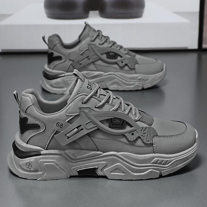 

Autumn men s shoes new breathable little white shoes men s trend versatile inner heightening sports shoes casual running shoes 39