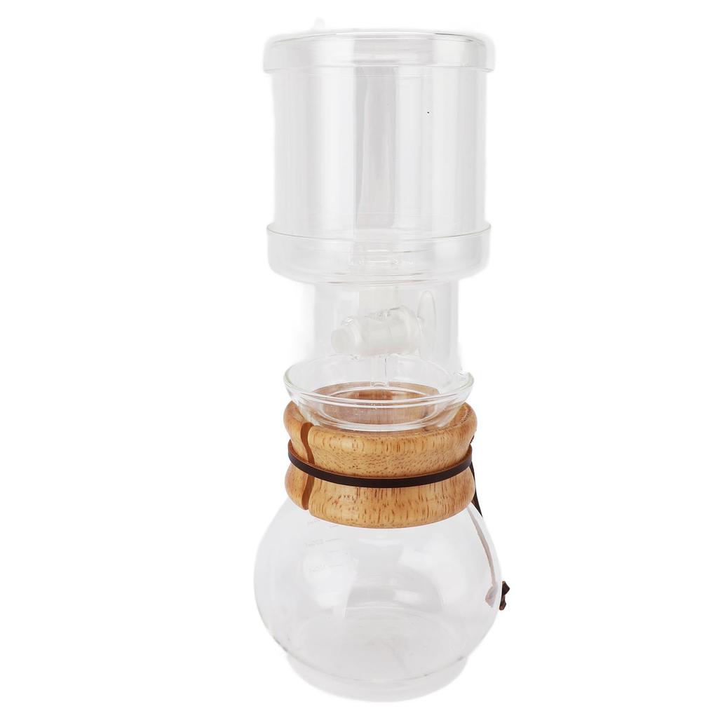 Ice Drip Coffee Maker Clear Glass Cold Brew Coffee Maker Set with Adjustable Water Flowing for Household Tea Room 400ml