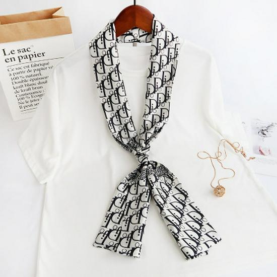 Korean Style Versatile Long Silk Ribbon Scarf