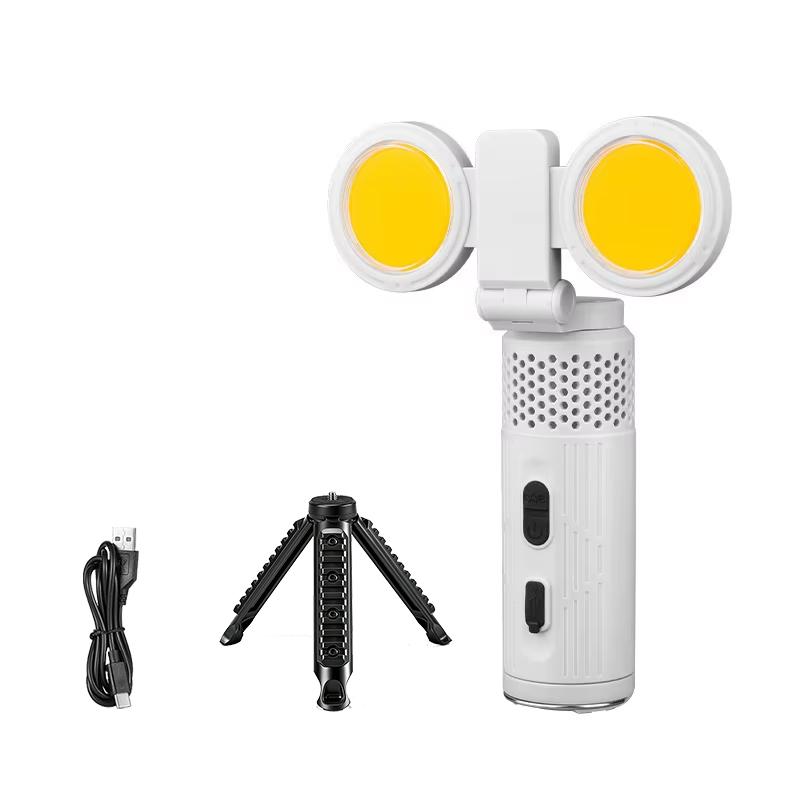 Outdoor Multifunctional Camping Lamp Colorful Dynamic Atmosphere Type-C Tent Lamp Rechargeable with Magnetic Absorption Portable
