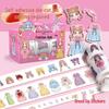 Charming Princess Dress-Up Stickers for Girls' Diaries