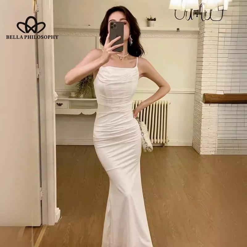 Fishtail Halter Dress Vibe Slim Sexy Long Dinner Dress Cocktail Party Style Long Dress Club Long Dress