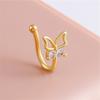 Trendy Butterfly Nose Ring U Shaped Clip Nose Ring Bendable Nose Ring For Women Girls  Non Pierced Nose Clip Gifts