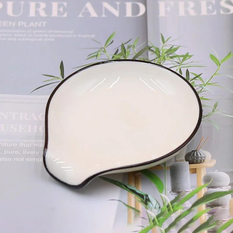 

JUSTINLAU Mini Ceramic Spoon Holder Holder Tray Perfect for Coffee&Soup Spoon Kitchen Organizer Kitchen Utensils Tableware