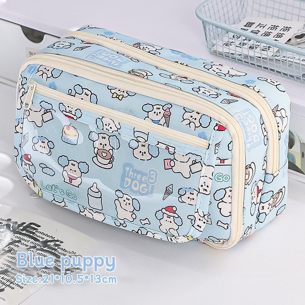 Cute Pencil Case For Elementary School Girls High-looking Large-capacity Pencil Case Junior High School Girl Painful Pencil Case