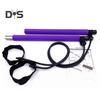 Pilates Bar with Resistance Band Strength Training Body Stretching Leg Hip Waist Arm Exercise Bar Home Gym Workout Men Women Fitness Equipment