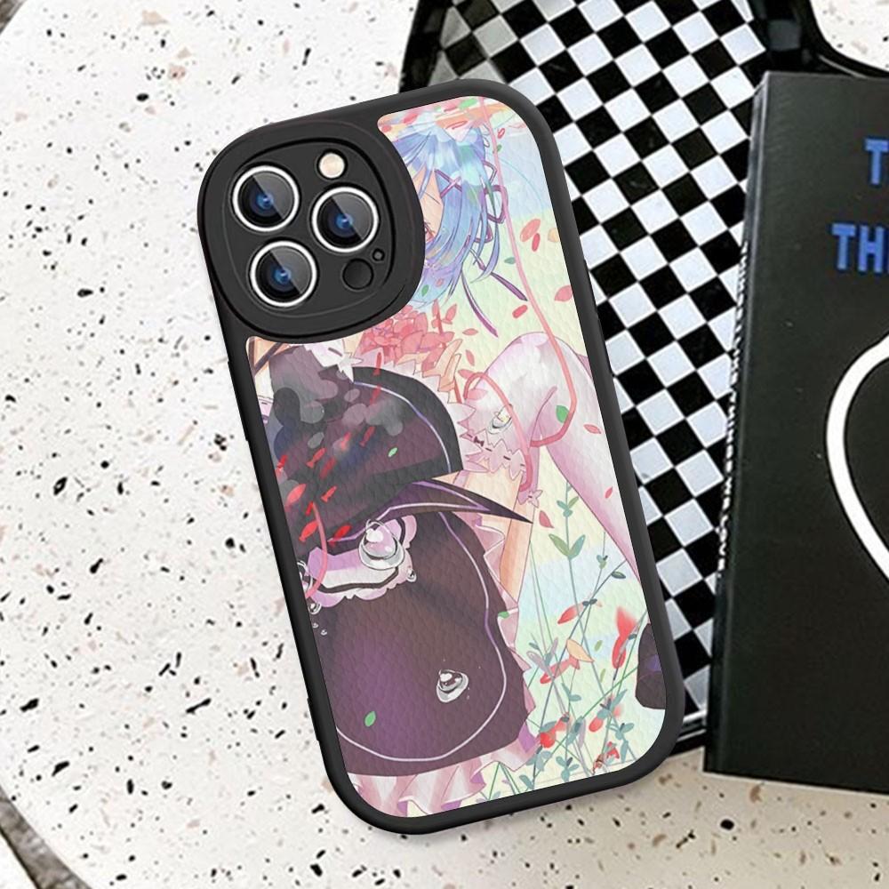 ReZERO Ram Rem Phone Case Hard Leather For iPhone 14 13 12 Mini 11 14 Pro Max Xs X Xr 7 8 Plus Fundas