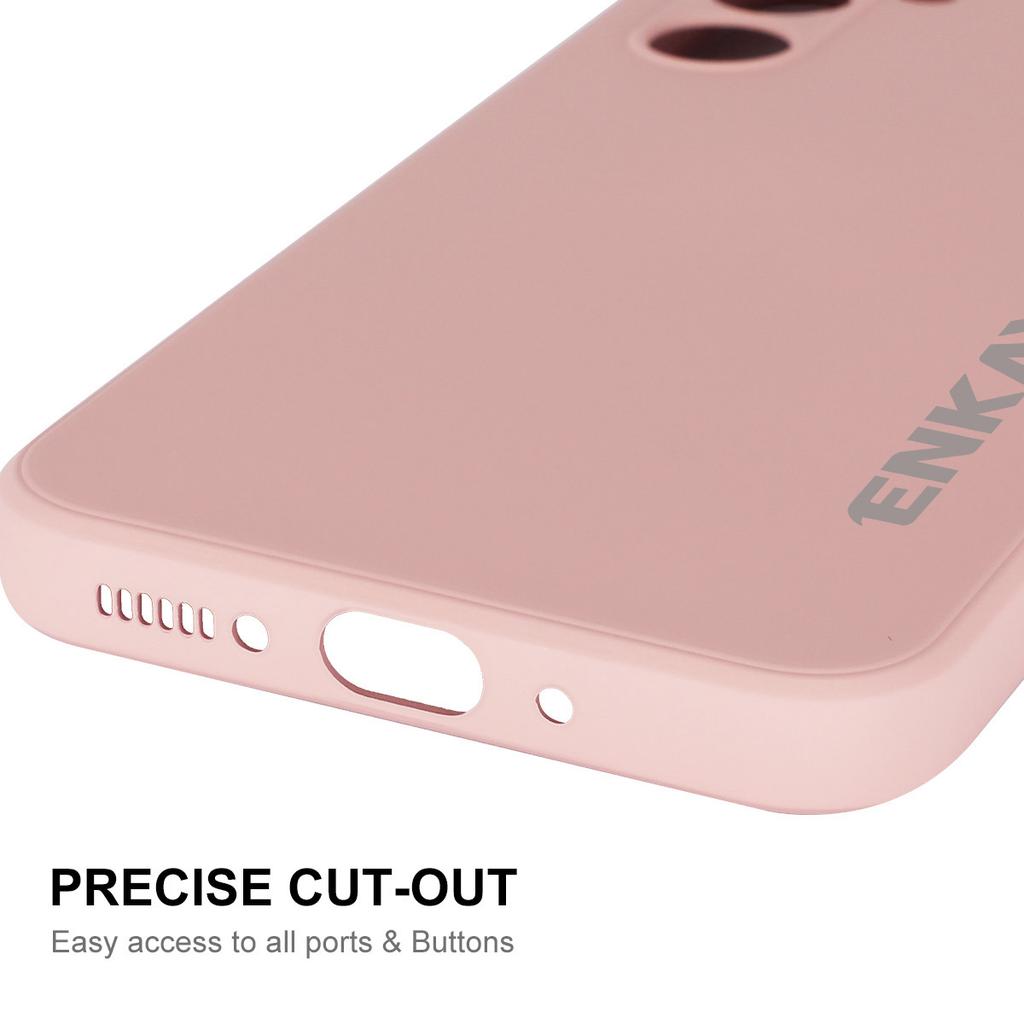 For Samsung Galaxy A26 5G Silicone Case ENKAY HAT PRINCE Straight Edge Cell Phone Back Cover
