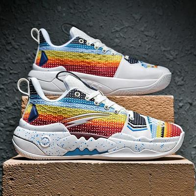 Zapatillas de Baloncesto para Hombre Antideslizantes Resistentes al Desgaste Amortiguadoras Ligeras Prácticas Competición Malla Transpirable Estudiante Deportes