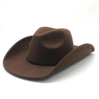 Chapéu de cowboy Chapéu de feltro Chapéu de cavalheiro ocidental Chapéu de feltro Chapéu de jazz Chapéu de inverno masculino