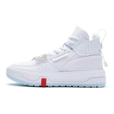Li Ning Xing Chuan Classic Versatile Durable Lightweight High-Top Sneakers Women Sneakers White AGCR430-2