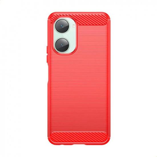 

Phone Case For Vivo Y18e ,flexible Tpu Fiber Protective Cover For Vivo Y18e червоний