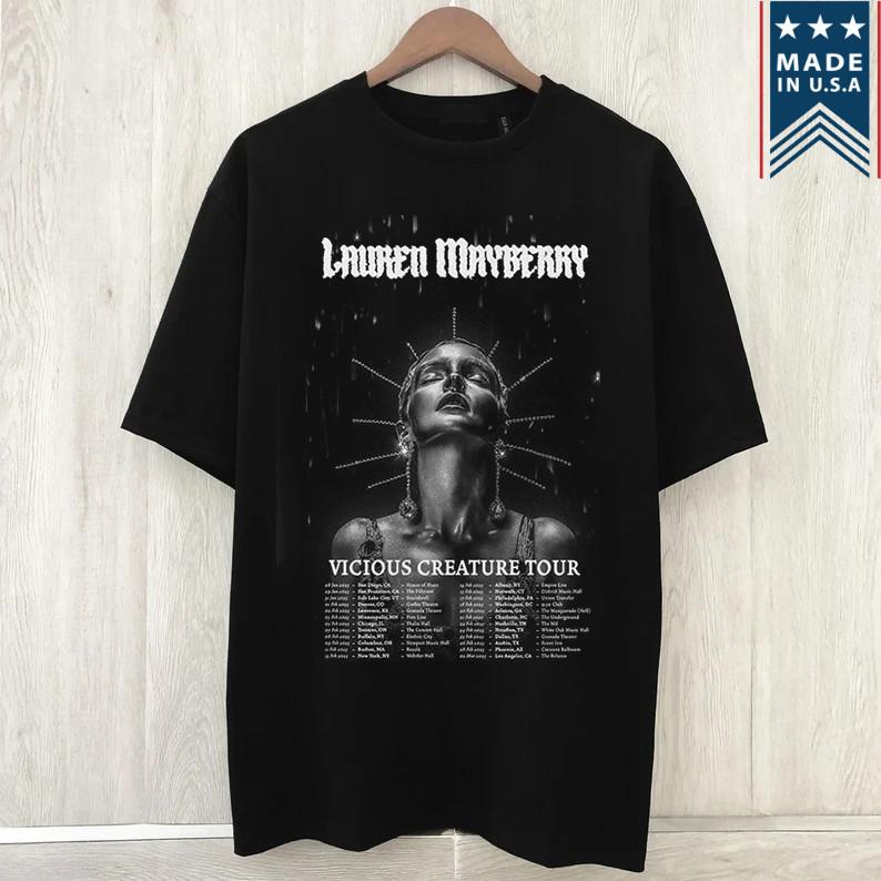 Lauren Mayberry Vicious Creature Tour 2025 T Shirt Full Size S-5XL Unisex T-Shirt XXXL