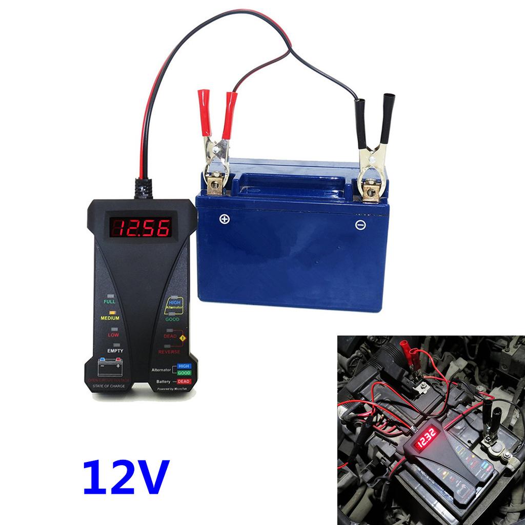 12V Smart LED Digital Battery Tester Voltmeter and Alternator Analyzer For Cars