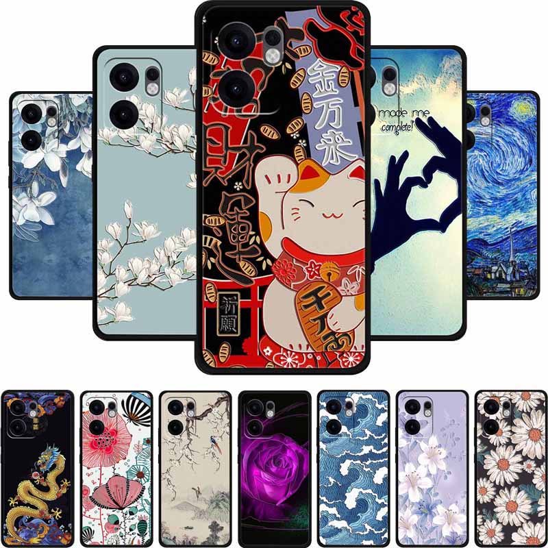 3D Emboss Case For OPPO Reno 14 5G Phone Case Reno14 Coque Flower Shockproof Silicone Soft Back Cover For OPPO Reno 13F 14F Case