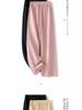 2025 Gray High-Waisted Wide-Leg Women's Sweatpants - Trendy Drapey and Loose for Spring and Autumn