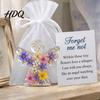 Acrylic Angel Pocket Hug Token Forget Me Not Dried Flower Keepsake Mini Figurine Preserved Guardian Statue Memorial Comfort Angels Gift with
