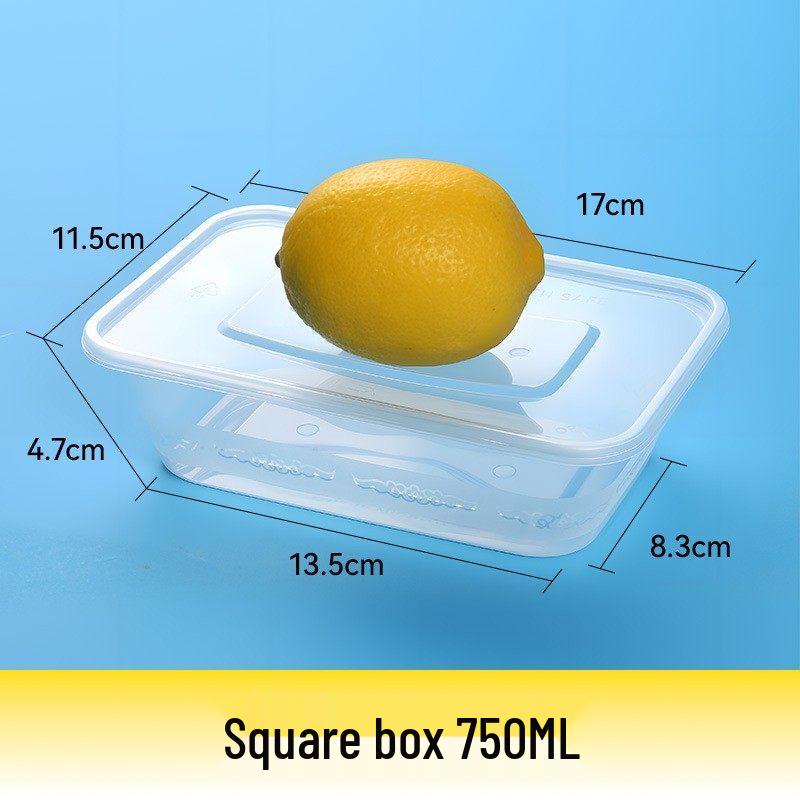 Deshangyuan 750ml Disposable Striped Takeaway Food Containers