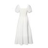 Damen Kurzarm A-Linien Midi-Kleid