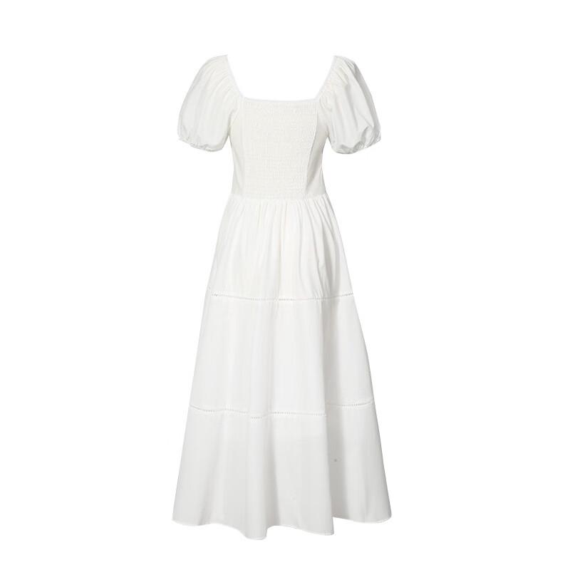 Damen Kurzarm A-Linien Midi-Kleid