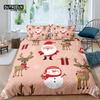 Home Living Luxury 3D Santa Claus Bedding Set Duvet Cover Pillowcase Kids Bedding Set Queen and King EU/US/AU/UK Size