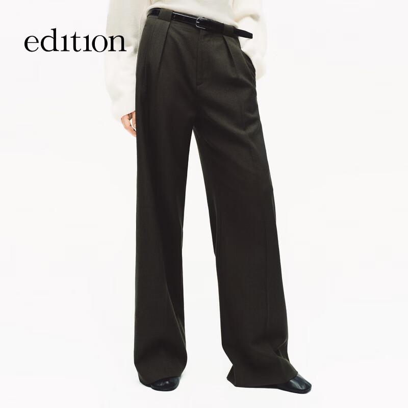 Edition Women's 2025 Winter Fine Wool Straight-Leg Commuter Trousers