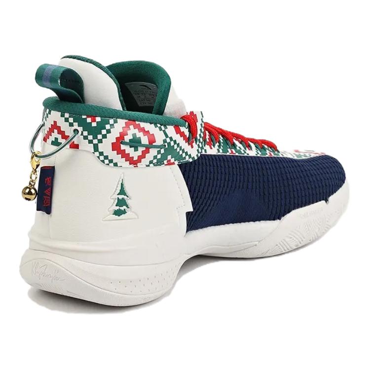 Anta Kids KT9 Fabric Lightweight Fashion Non-Slip Wear-Resistant High-Top Basketball Shoes Men sneaker White Blue 312341130-2