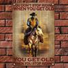 Vintage Cowboy Metal Wall Art Poster for Living Room Decor