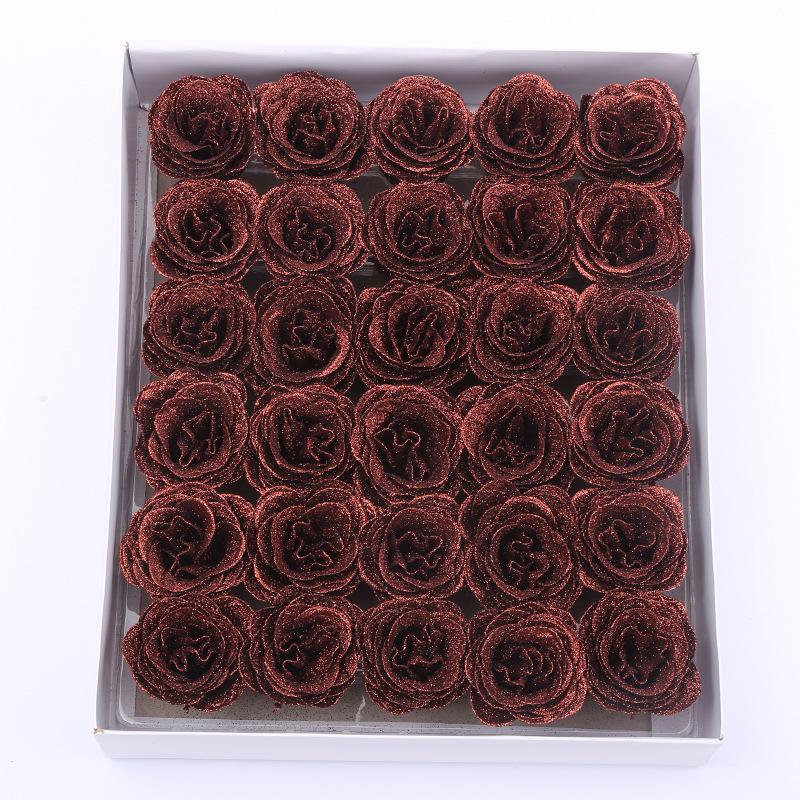 Rose Gold Crystal Glitter Blue Enchantress Flower Bouquet DIY Kit for Valentine's Day