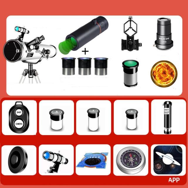 

Телескоп Астрономический Профессиональный зум 875 раз HD Ночное видение Глубокий космос Звездный вид Луна Метеоритный дождь 1,44 дюйма Новое обновление