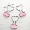 10PCS Binder Clip Heart Shape Metal Binder Clips Photos Tickets Notes Letter Paper Clip Office Study Binder Clips