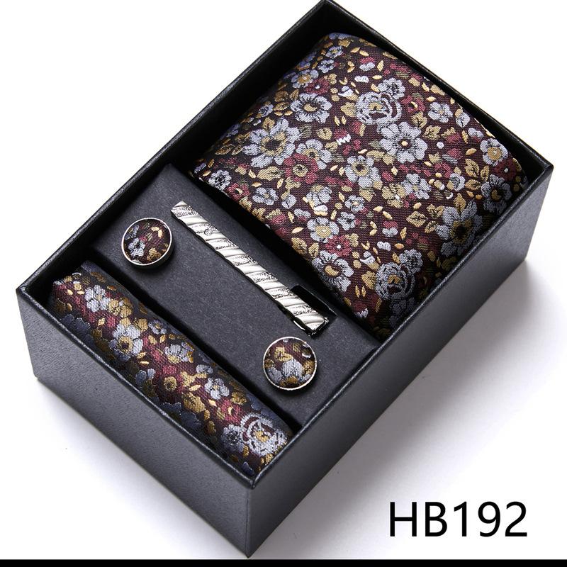 Herren Krawatte Sechsteiliges Set Geschenkbox Gruppenkrawatte Business Kleid Hochzeitskrawatte