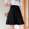 2024 New Women's High Waist Solid Color A-Line Pleated Skirt, Plus Size, Mid-Length, Slimming Academy Style