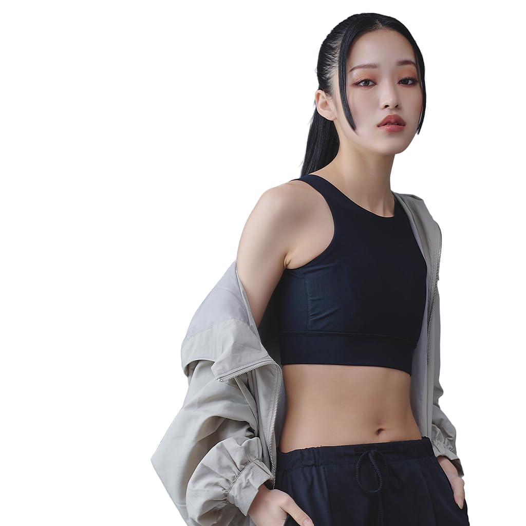 

Nstyle Sports Nabe Сглаживающий Топ без Отскока, Утягивающее Белье для Груди, Рубашка, Унисекс, ftm, Сглаживающий Грудь, Бюстгальтер, Уменьшающий Грудь, (JP, Алфавит, чёрный