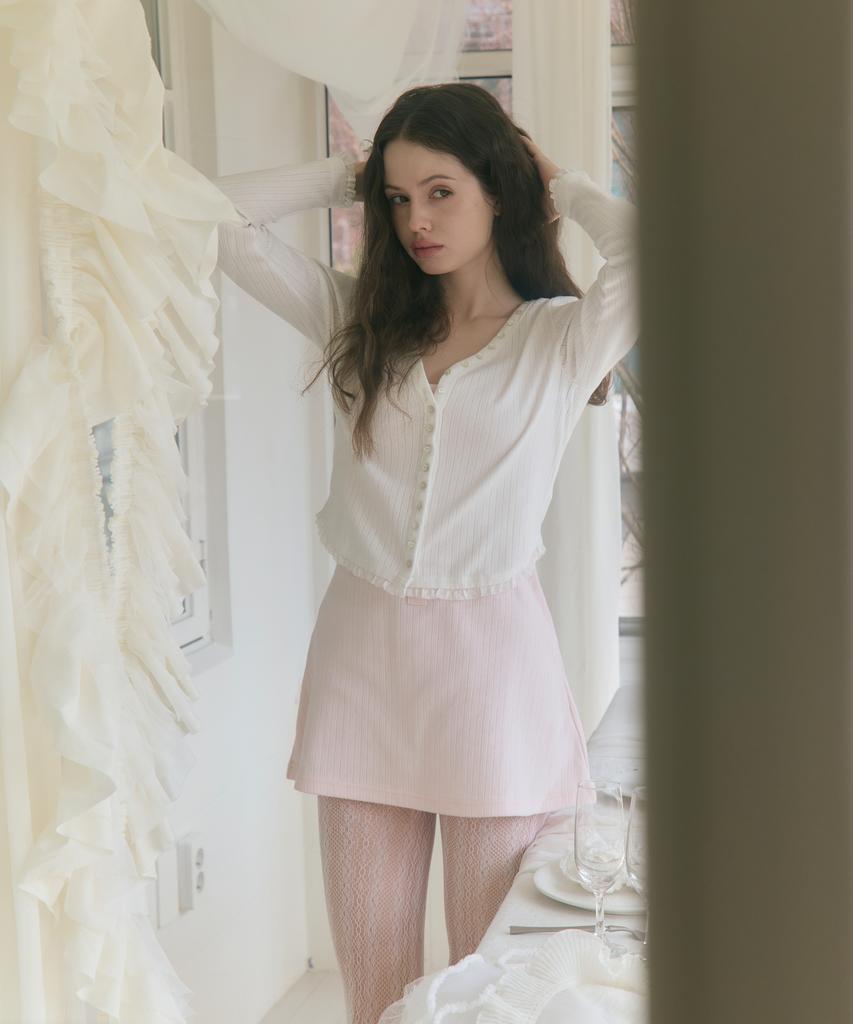 Lojanneu Sweet Dreams Button Mini Dress (Pink)