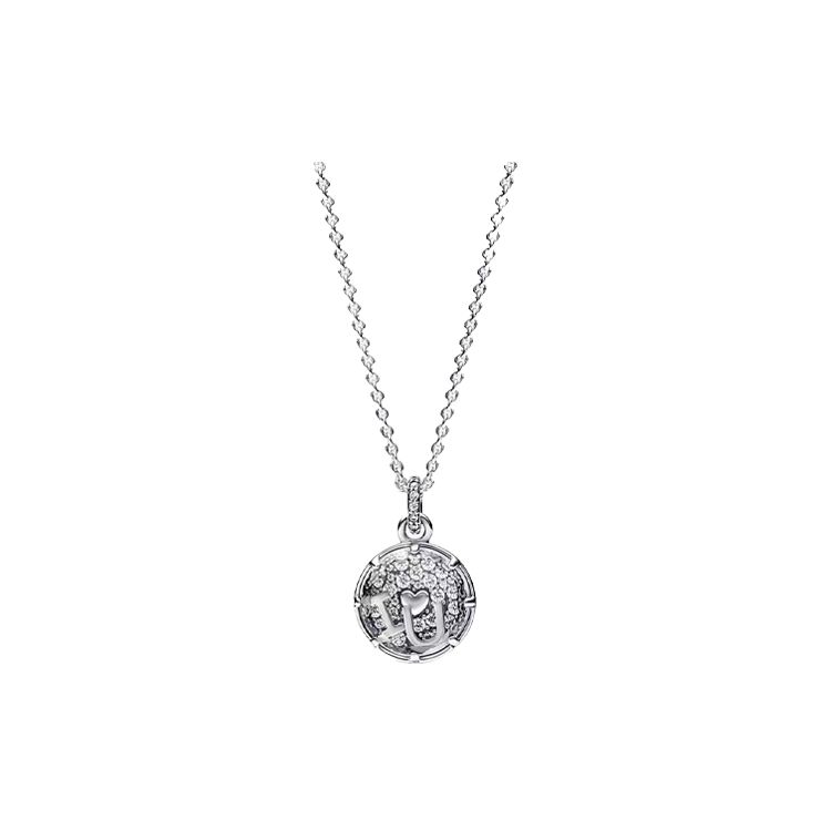 Pandora Sparkling Sweet Love Pendant Women necklace Silver 392599C01-50 Box