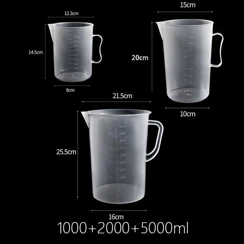 5000 ml Messbecher mit Graduierung und Deckel – Komplettes Set für Milchtee-Shops und den Heimgebrauch
