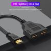 HDMI HD Cable Splitter 1080P 2 Dual Port Y Splitter 1 In 2 Out Cable Adapter For LCD TV Box PS3 HDMI-compatible Splitter