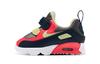 Air Max 90 Synthetic Leather Low Top Running Shoes Black Red Infant And Toddler 881924-023