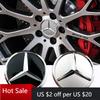 Hots  4pcs 60mm Black Silver Car Wheel Cap Badge Logo Cover For Mercedes Benz W176 W177 W204 W205 W212 W213 W206 X156 X253 W117