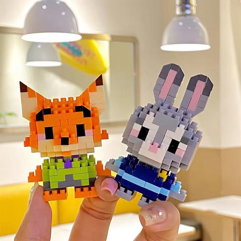 Building Blocks Zootopia Cute Animated Character Assembly Miniature ABS Material Assembly DIY Assembly Dolls Children's Gift Presents