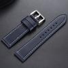 18mm 20mm 22mm 24mm Stitching Sports Watch Band Brown Genuine Leather Watch Strap Men's Steel Clasp Bracelet Universal Wristband