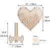 Dřevěná stolní návštěvní kniha ve tvaru srdce ve tvaru srdce pro svatební oslavu