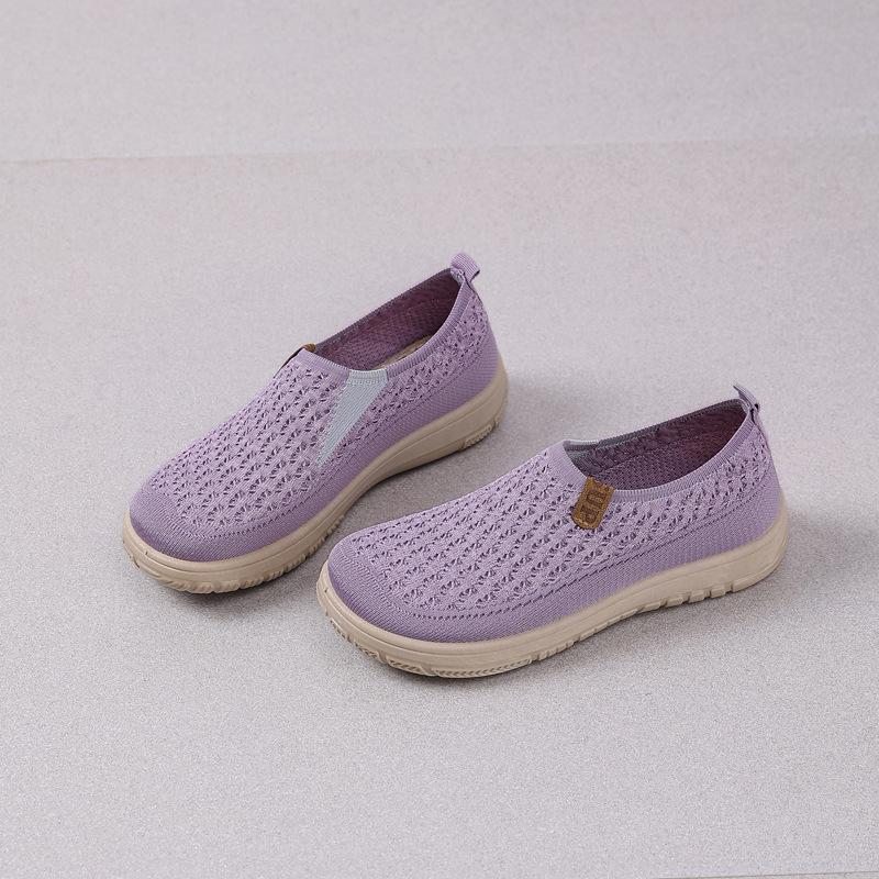 Frühlings- und Sommerschuhe Damen einfarbige Freizeitschuhe Slipper Damenschuhe weiche Sohlen keine müden Füße flache Schuhe Damen Stoffschuhe