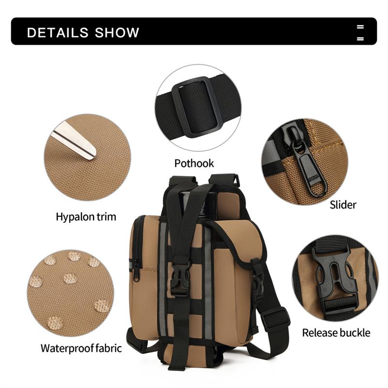 Outdoor Shoulder Bag Men Solid Color Shoulder Bag Business Backpack