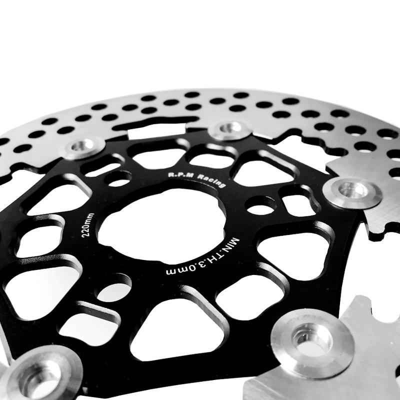 Universal CNC Aluminum Alloy Floating Disk Motorcycle Brake Disc 220mm Hole Pitch 57mm For Scooter Sport-bike