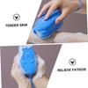 Double Side Silicone Bubble Bath Body Brush with Soap Storage Sponge Massage Scalp Scrubber Skin Clean Exfoliating